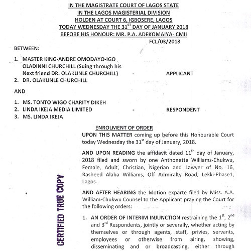 Finally, Court Bans Tonto Dikeh from Airing King Andre On Reality Show