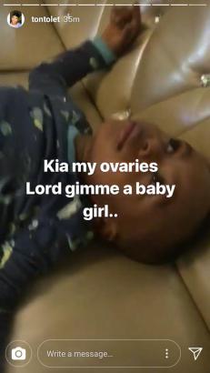 Tonto Dikeh Prays to God for a Baby Girl [Photos]