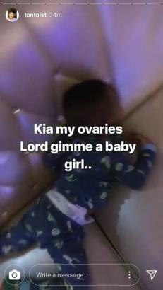 Tonto Dikeh Prays to God for a Baby Girl [Photos]