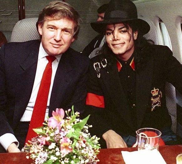throwback photo of Michael Jackson and Donald Trump