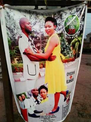 Man Set To Marry 2 Ladies In Abia State Decided To Do Two Separate Wedding Posters [Photos]