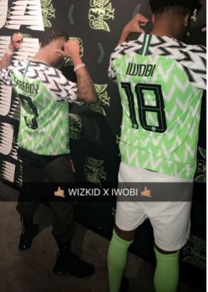 Alex Iwobi and Wizkid Model the New Super Eagles Jersey for Russia 2018 [Photos]