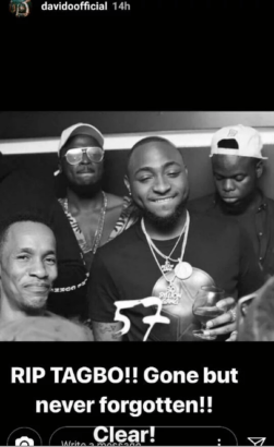 5 Months After, Davido Remembers His Late Friend Tagbo Umeike