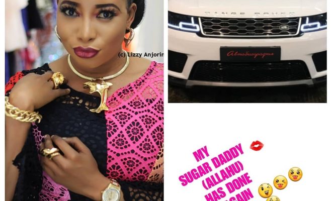 Liz Anjorin thanks her Sugar Daddy over his Range Rover Autobiography gift