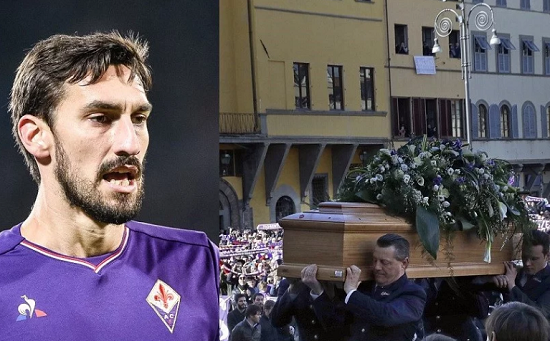 Heartbreaking Photos, From The Funeral of Florentina and Italian Footballer Davide Astori, Who Died in His Sleep