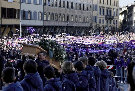 Heartbreaking Photos, From The Funeral of Florentina and Italian Footballer Davide Astori, Who Died in His Sleep  