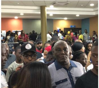 Ex-VP, Atiku Storms the Cinema to Watch Black PANTHER, Buys Ticket for Everyone Available