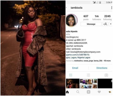 #BBNaija: Bisola Is the First Former Housemate to Hit 1 Million Instagram Followers