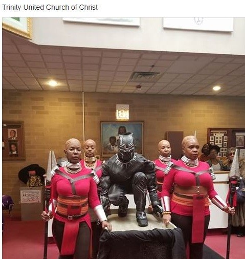 Serious Backlash as Pastor and His Choristers Make Grand Entrance into Church in Black Panther's Outfits [Photos]