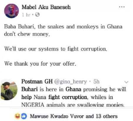 Ghanaians Reacts to Buhari’s Latest Offer to Help Ghana Fight Corruption