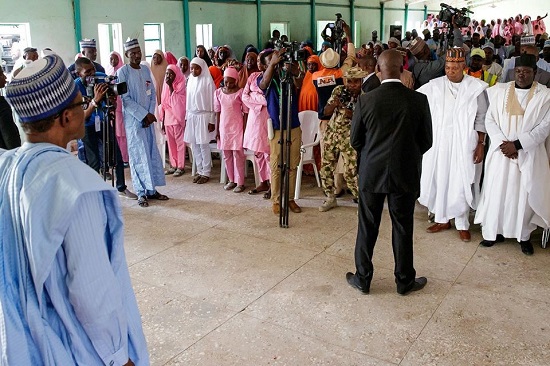 Photos from President Buhari Visits to Dapchi School