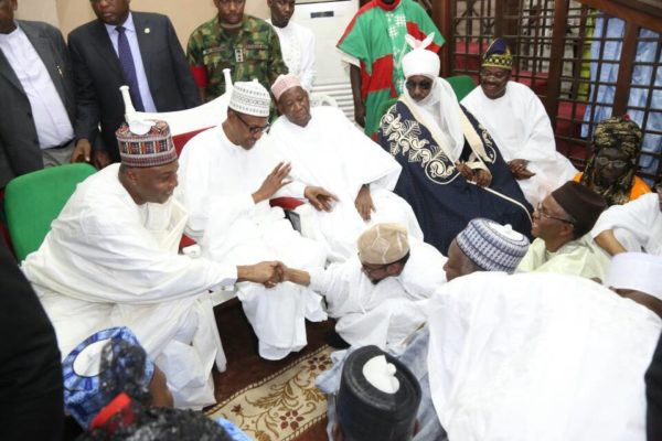 President Buhari, Tinubu and Other Dignitaries at Governors Ganduje and Ajimobi’s Children Wedding [Photos]