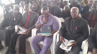Photos from the funeral service of Taraba CAN Chairman crushed to death by truck