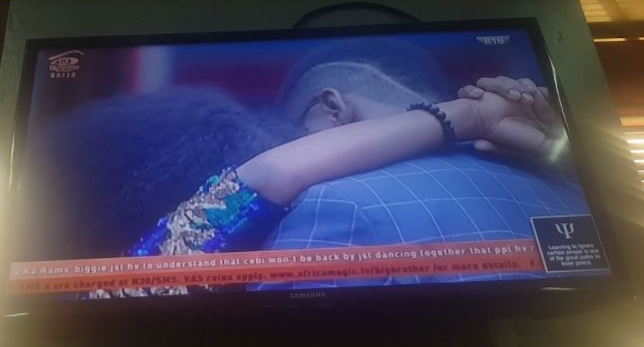 #BBNaija: Emotion Struck Cee – C Breaks Down in Tears, Gives Tobi a Very Passionate Kiss [Video]