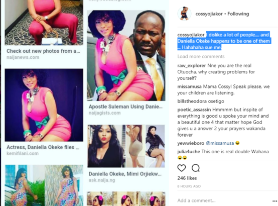 Cossy Ojiakor Reveals the Names of 3 People She Dislikes