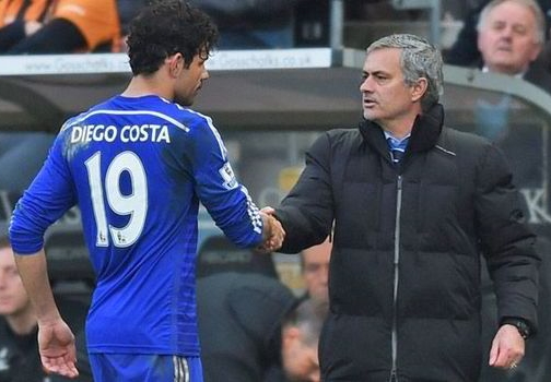 Diego Costa Mocks Nemanja Matic’s ‘Father & Son’ Relationship with Jose Mourinho [Photos]