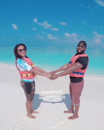 Billionaire daughter, Fatima Dangote and her husband, Pilot - Jamil Abubakar are currently enjoying their honeymoon on an exotic Island somewhere in the world. They sure need the rest after the recently concluded marathon of wedding events in Nigeria. See more photos below.