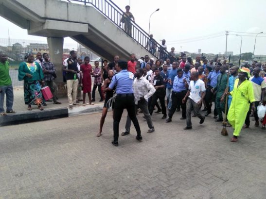 Lady Arrested for Using A Bridge Shut Down Because Of Buhari 