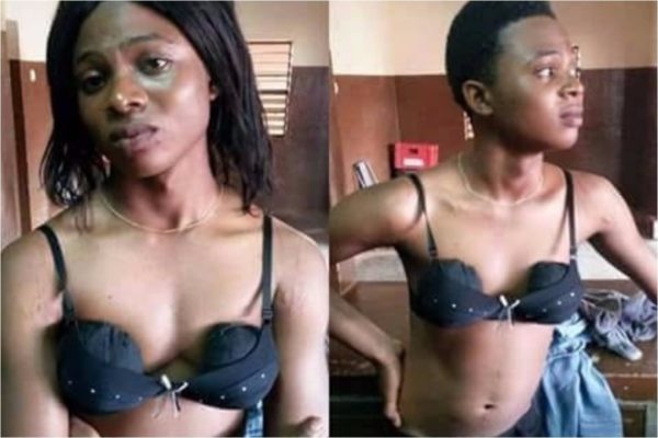 Photos of Young Man Who Disguised as A Lady Caught Flexing in A Nightclub