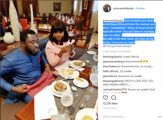 Couple Goals: ‘My Wife, Mercy Johnson Is The Best Cook’ -Prince Okojie Declares