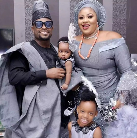 More Beautiful Photos from Popular Nollywood Actor, Okon Lagos’ Child Dedication Ceremony