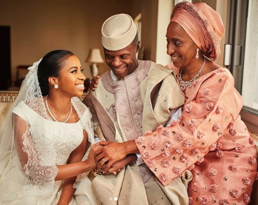 Heart Melting photos of V.P Yemi Osinbajo walking his daughter down the aisle at her wedding in Abuja Yesterday