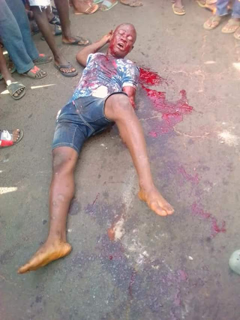 Thief Falls, Hit Head On The Ground Cracking His Skull Shortly After Robbing A Lady [Photos]