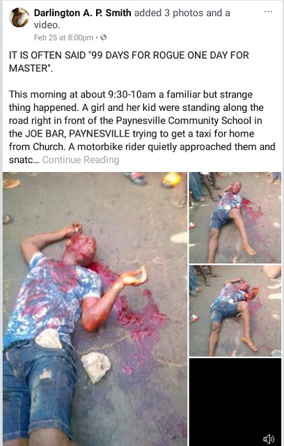 Thief Falls, Hit Head On The Ground Cracking His Skull Shortly After Robbing A Lady [Photos]