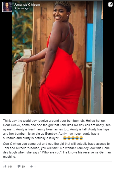 #BBNaija: Tobi’s curvy and hot girlfriend emerges online [photos]