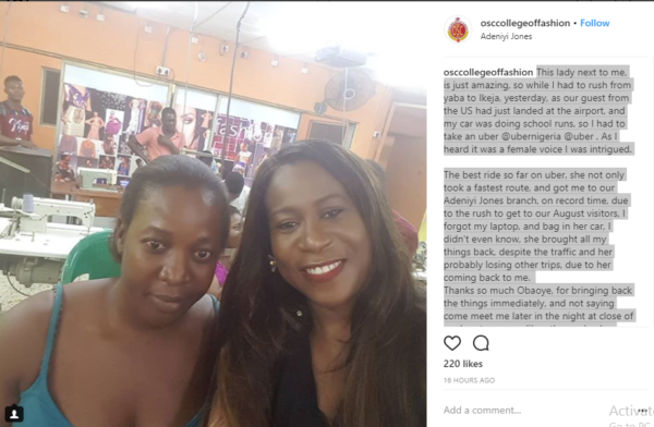 Lady Recounts Her Sweet Experience with A Female Uber Driver in Lagos