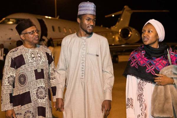 President Buhari Smiles Endlessly As He Meets With His Son Yusuf Who Arrived Nigeria After A Successful Medical Trip [Photos]