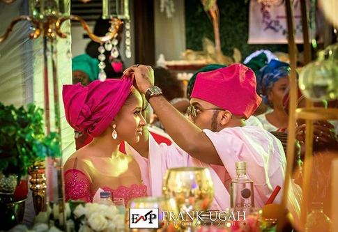 Actor cum singer, Gabriel Afolayan had his traditional wedding in Ibadan and celebrity power couple, Adesua Etomi and Banky W are amongst the guests at the wedding.