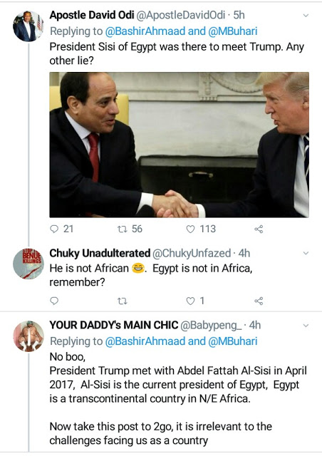 Nigerians Trolls Presidential Media Aide for Saying Buhari Will Be the First African President to Meet Donald Trump 