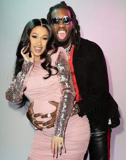 Cardi B Gets A Kisse On Her Tummy From Her Baby Daddy, Offset.[Photos]