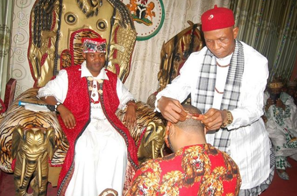 Tonto Dikeh’s Estrange Husband, Olakunle Churchill Bags Chieftaincy Title in Enugu [Photos]