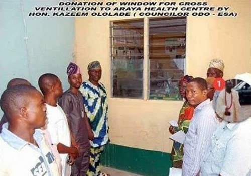 Chai!!!Councilor in Ogun state commissions newly installed windows [Photo]