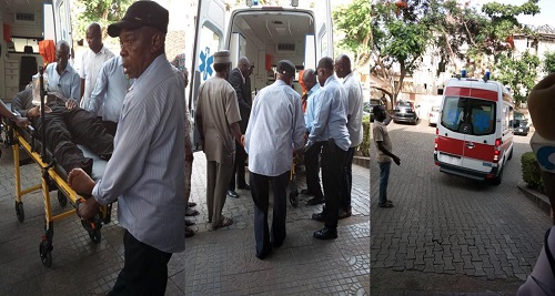 Dino Melaye Seriously Injured; Rushed To Hospital After Jumping Off A Police Vehicle [Photos]