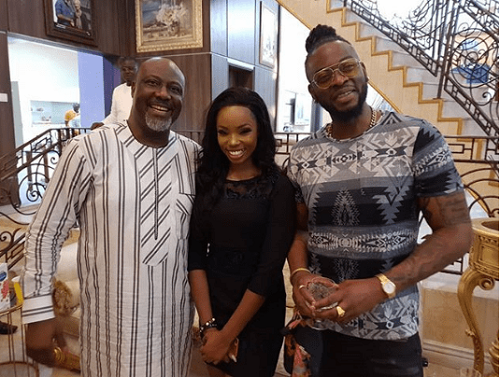 Evicted big brother niaja 2018 housemates BamBam and her in-house lover Teddy A visited controversial Nigerian senator Dino Melaye at his Abuja home yesterday.