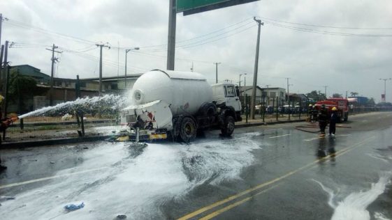 Deadly Fire Outbreak Averted by LASEMA at Ojota New Garage, Lagos [Photos]