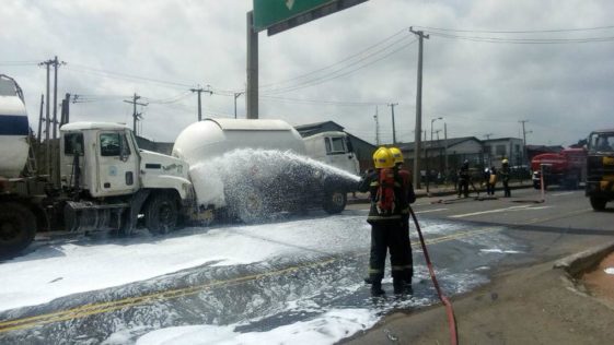 Deadly Fire Outbreak Averted by LASEMA at Ojota New Garage, Lagos [Photos]