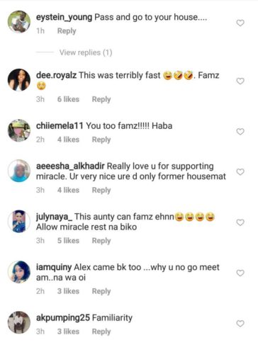 #BBNaija: Ifu Ennada Reacts to Being Called A ‘Famziat’ Over Her Picture with Miracle