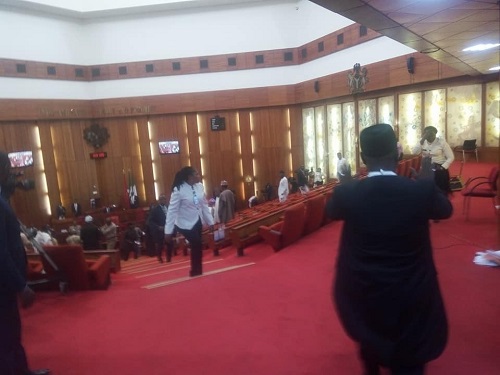 Thugs Invades the National Assembly, Made Away with The Senate’s Mace [Photos/Video]