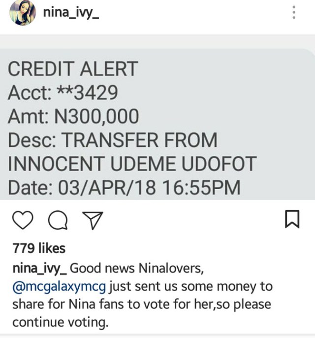 #BBNaija: MC Galaxy Spends Big, Donates N300,000 To Nina’s Fans to Vote For Her