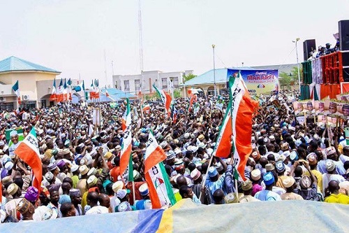 2019 Election: You Need to See the Massive Crowd That Attended PDP Rally in President Buhari's Home State, Katsina, [Photos]