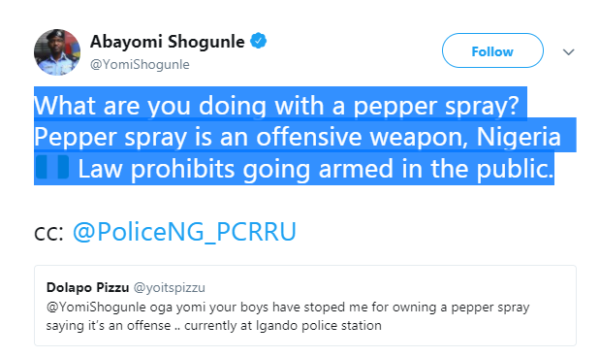 Nigeria Police Warns Against Use Of Pepper Spray, Calls It Illegal 