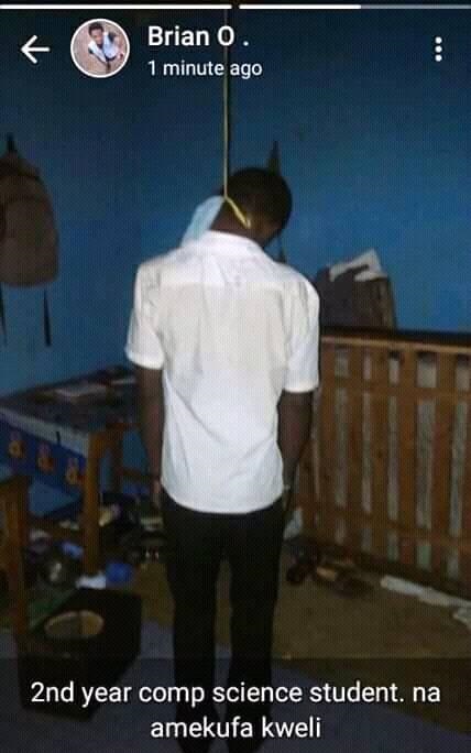 2nd Year Student Hangs Himself Over a Lady, Shares Suicide Note [Photos]