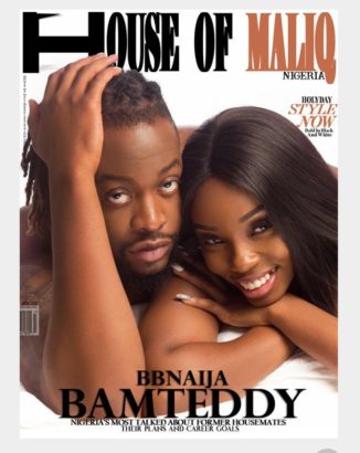 #BBNaija: Teddy A and Bambam Cover April Edition of ‘House of Maliq’ Magazine [Photos]