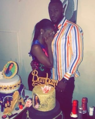 #Bbnaija: Teddy-A Throws Bambam a Surprise Birthday Party [Photo]