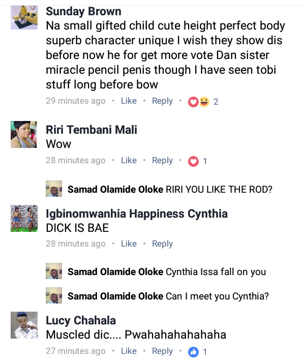 #BBNiaja: ‘Your Joystick Is 7inches, Cee-c Wants to Have It’ – Nigerian Ladies React to Tobi’s Eggplant [Photos]