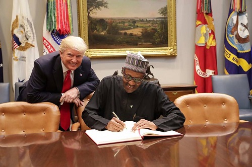 More Photos from President Buhari Meeting with Donald Trump at The Oval Office In Washington